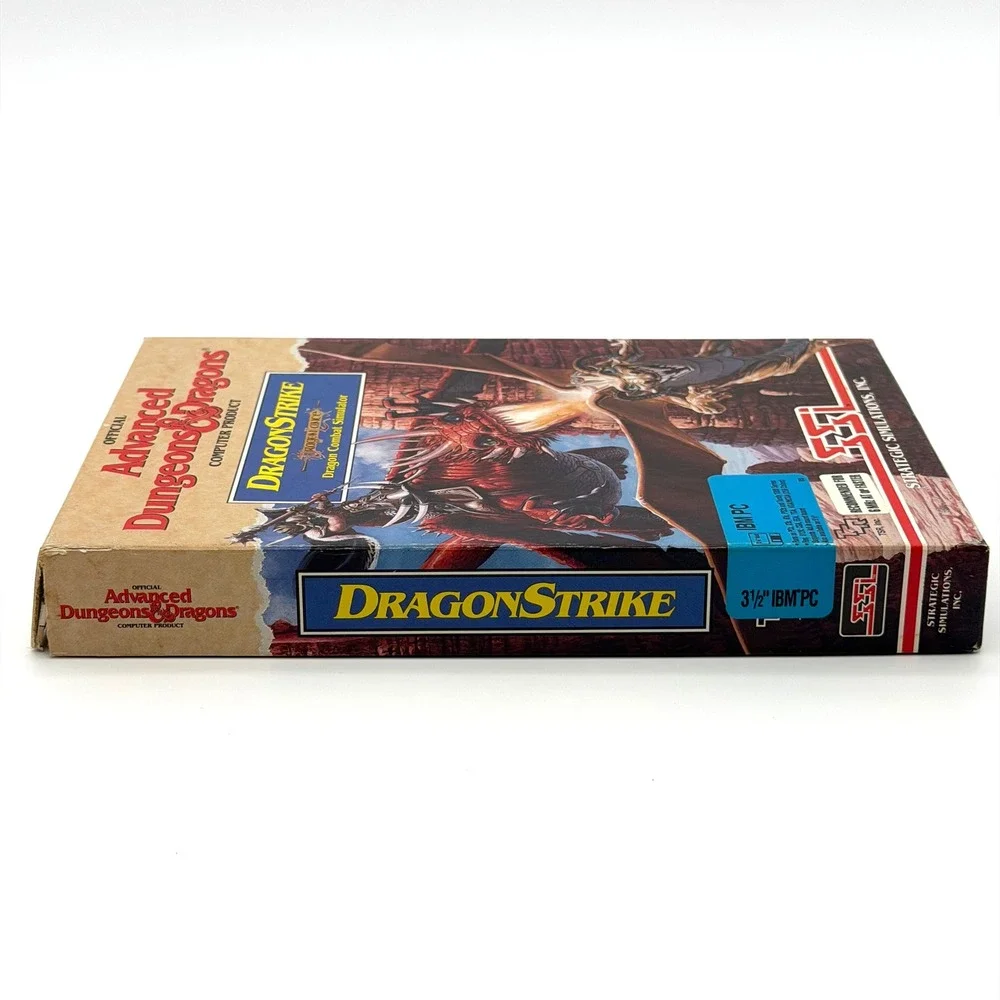 DragonStrike PC Big Box Game AD&D SSI 3.5 Floppy Disks Dragonlance CIB 1990